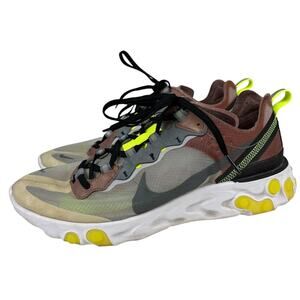 Nike React Element 87 Desert Sand Athletic Running Sneakers 9.5